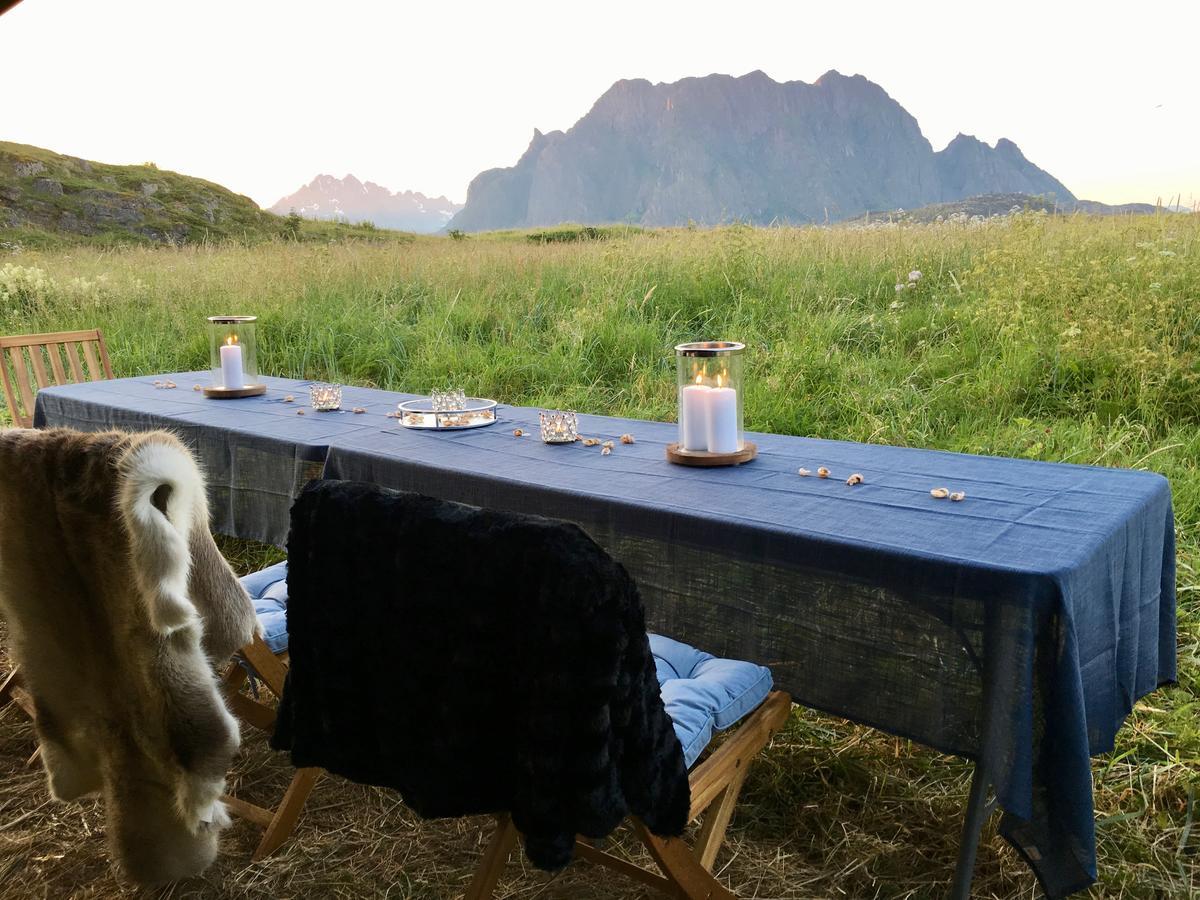 Lofoten Beach Glamping Skrova Bagian luar foto